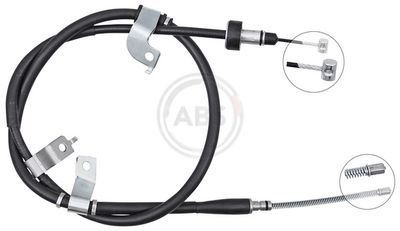 Cable Pull, parking brake A.B.S. K10040