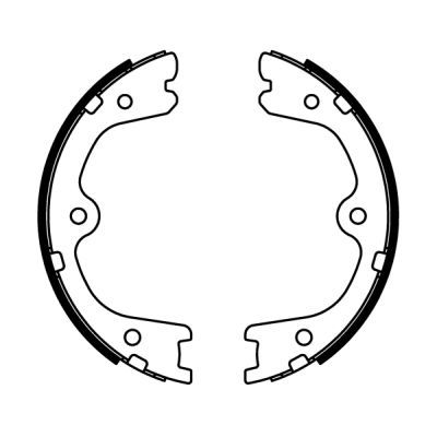 Brake Shoe Set, parking brake ABE C01064ABE