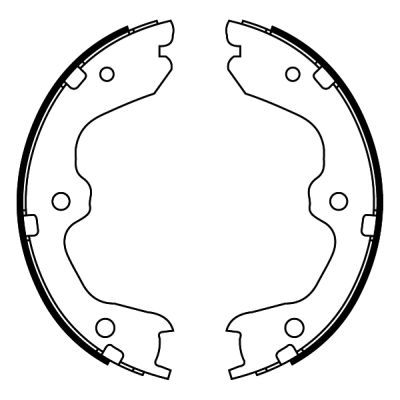 Brake Shoe Set, parking brake ABE C01067ABE