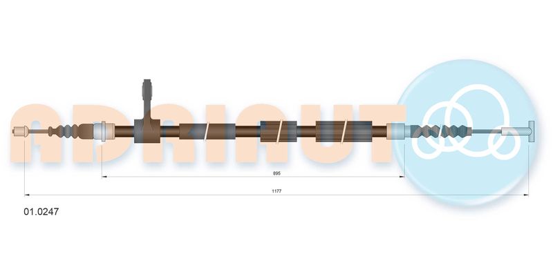 ADRIAUTO 01.0247 Cable Pull, parking brake