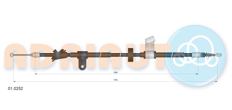 ADRIAUTO 01.0252 Cable Pull, parking brake