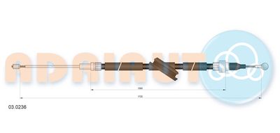 Cable Pull, parking brake ADRIAUTO 03.0236