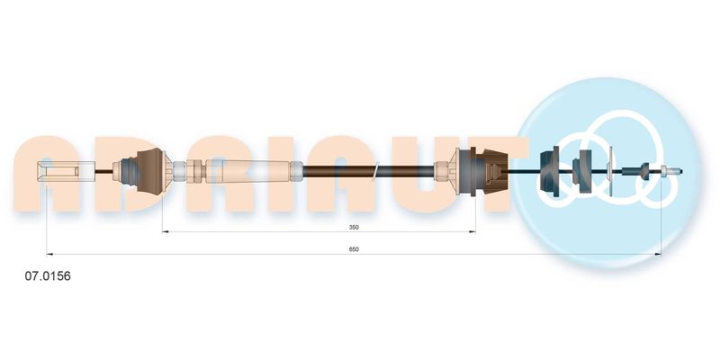 ADRIAUTO 07.0156 Cable Pull, clutch control