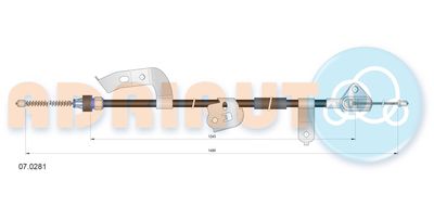 Cable Pull, parking brake ADRIAUTO 07.0281