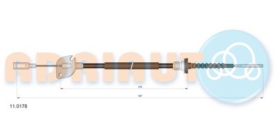 Cable Pull, clutch control ADRIAUTO 11.0178
