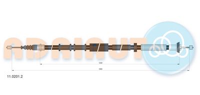 Cable Pull, parking brake ADRIAUTO 11.0201.2