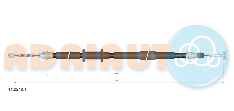 ADRIAUTO 11.0218.1 Cable Pull, parking brake