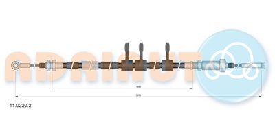 Cable Pull, parking brake ADRIAUTO 11.0220.2