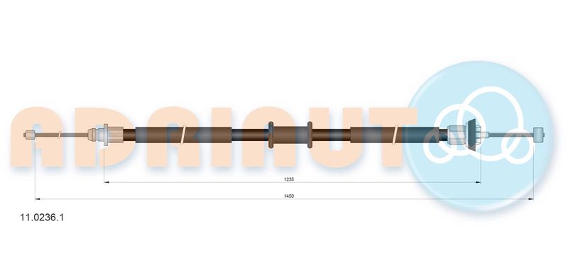 ADRIAUTO 11.0236.1 Cable Pull, parking brake