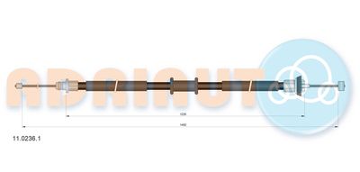 Cable Pull, parking brake ADRIAUTO 11.0236.1