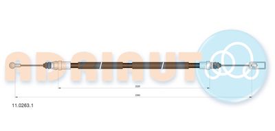 Cable Pull, parking brake ADRIAUTO 11.0263.1