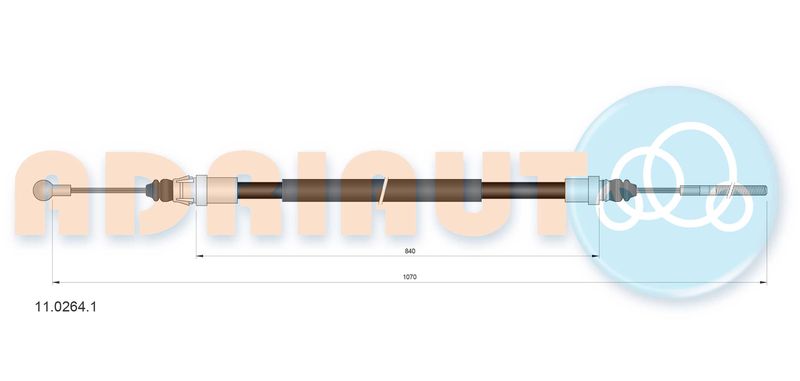 ADRIAUTO 11.0264.1 Cable Pull, parking brake