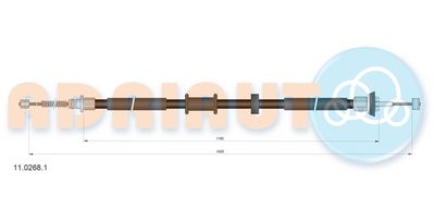 Cable Pull, parking brake ADRIAUTO 11.0268.1
