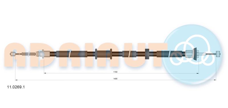 ADRIAUTO 11.0269.1 Cable Pull, parking brake