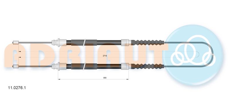 ADRIAUTO 11.0276.1 Cable Pull, parking brake