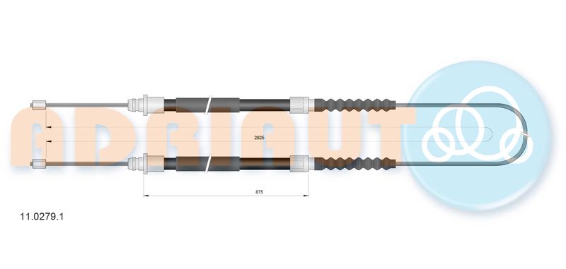 ADRIAUTO 11.0279.1 Cable Pull, parking brake