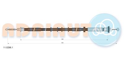 Cable Pull, parking brake ADRIAUTO 11.0296.1