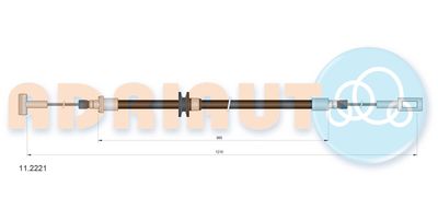 Cable Pull, parking brake ADRIAUTO 11.2221