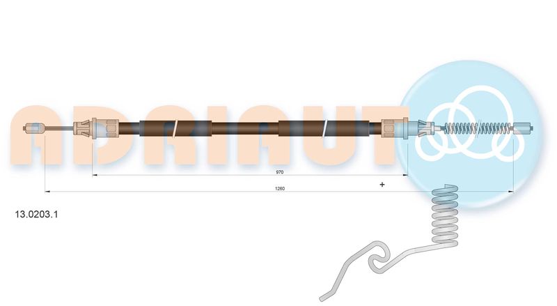 ADRIAUTO 13.0203.1 Cable Pull, parking brake