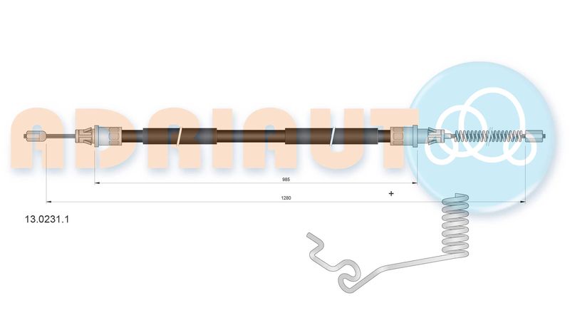 ADRIAUTO 13.0231.1 Cable Pull, parking brake
