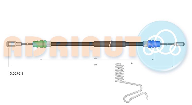 ADRIAUTO 13.0276.1 Cable Pull, parking brake