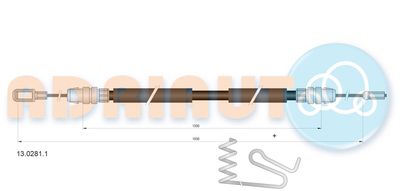 Cable Pull, parking brake ADRIAUTO 13.0281.1
