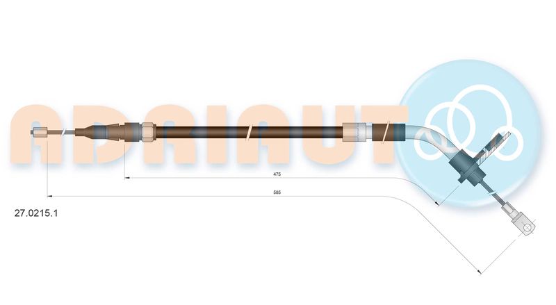 ADRIAUTO 27.0215.1 Cable Pull, parking brake