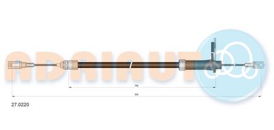Cable Pull, parking brake ADRIAUTO 27.0220