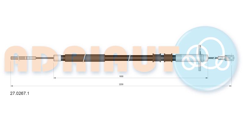 ADRIAUTO 27.0267.1 Cable Pull, parking brake