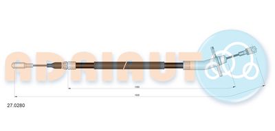 Cable Pull, parking brake ADRIAUTO 27.0280