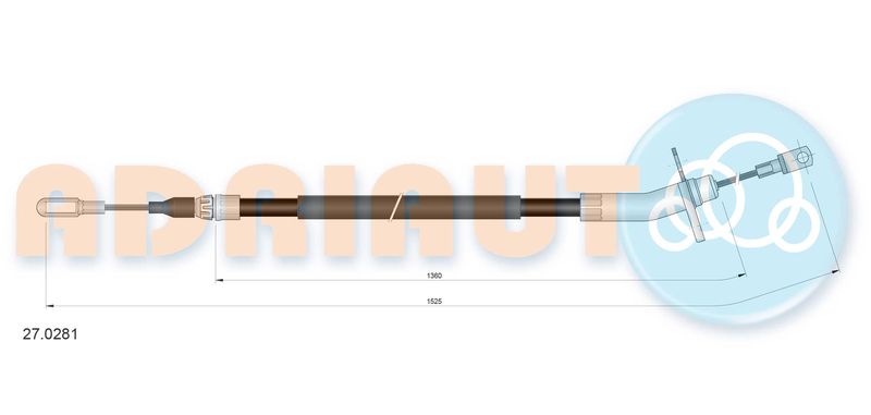 ADRIAUTO 27.0281 Cable Pull, parking brake