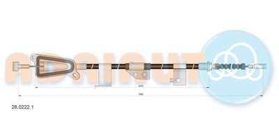 Cable Pull, parking brake ADRIAUTO 28.0222.1