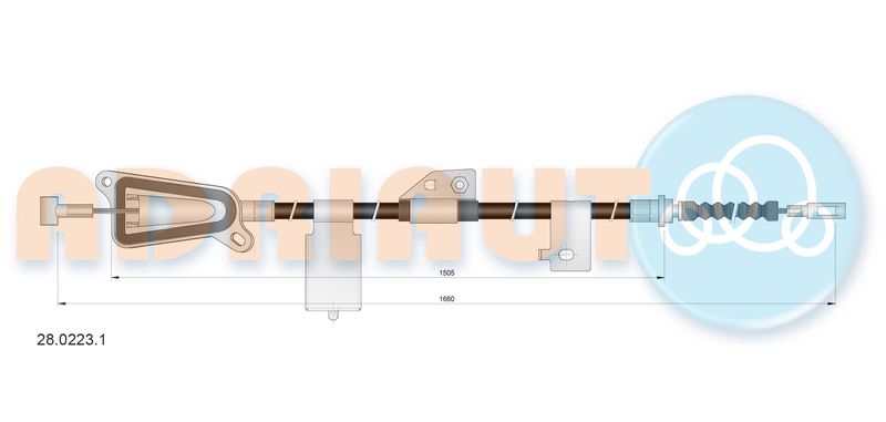 ADRIAUTO 28.0223.1 Cable Pull, parking brake