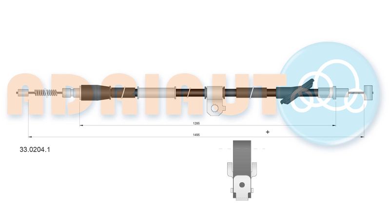 ADRIAUTO 33.0204.1 Cable Pull, parking brake