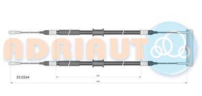 Cable Pull, parking brake ADRIAUTO 33.0244
