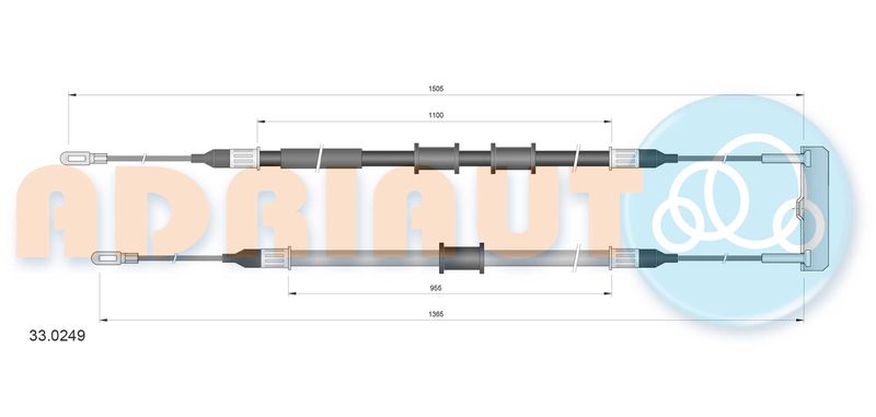 ADRIAUTO 33.0249 Cable Pull, parking brake