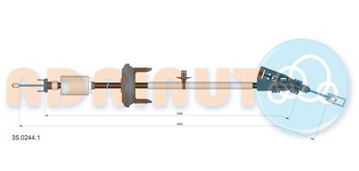Cable Pull, parking brake ADRIAUTO 35.0244.1