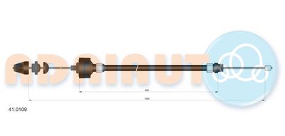 Cable Pull, clutch control ADRIAUTO 41.0109