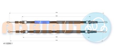 Cable Pull, parking brake ADRIAUTO 41.0258.1