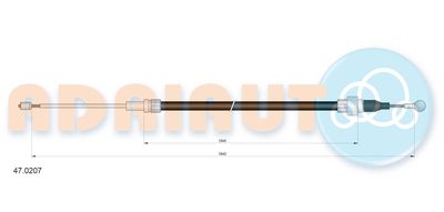 Cable Pull, parking brake ADRIAUTO 47.0207