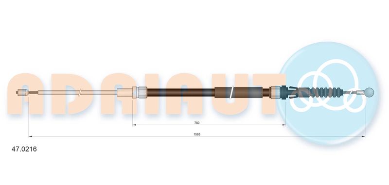 ADRIAUTO 47.0216 Cable Pull, parking brake