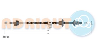 Cable Pull, clutch control ADRIAUTO 48.0120