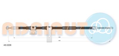 Cable Pull, parking brake ADRIAUTO 48.0206