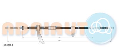Cable Pull, parking brake ADRIAUTO 52.0210.2