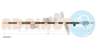 Cable Pull, parking brake ADRIAUTO 52.0240.2