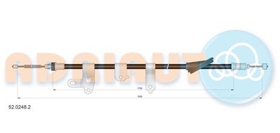Cable Pull, parking brake ADRIAUTO 52.0248.2