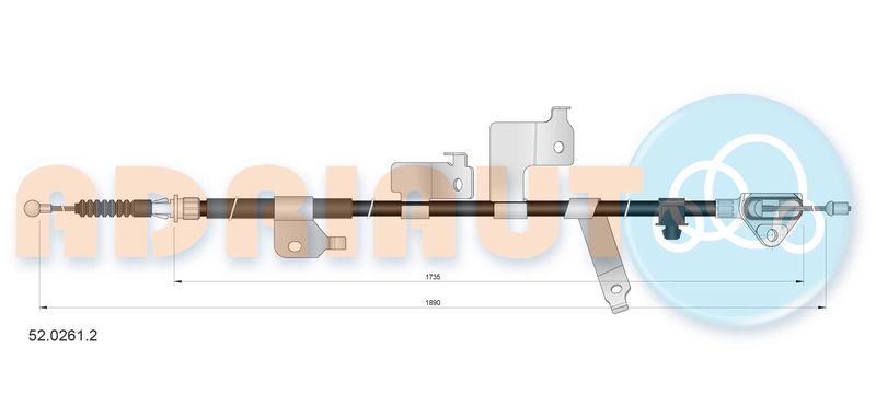 ADRIAUTO 52.0261.2 Cable Pull, parking brake