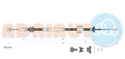 Cable Pull, clutch control ADRIAUTO 55.0161