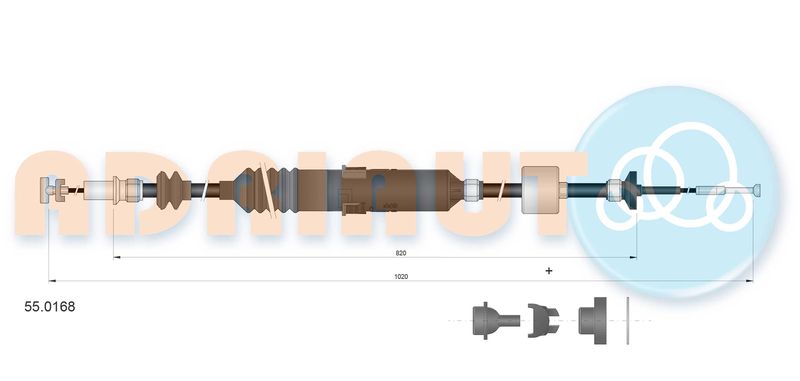 ADRIAUTO 55.0168 Cable Pull, clutch control
