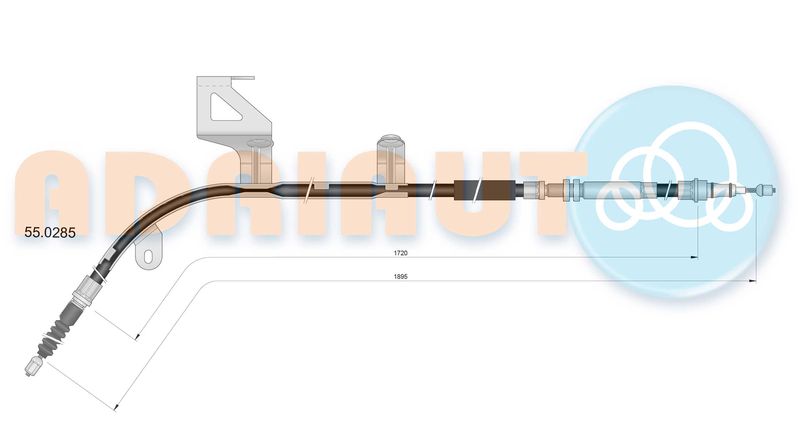 ADRIAUTO 55.0285 Cable Pull, parking brake